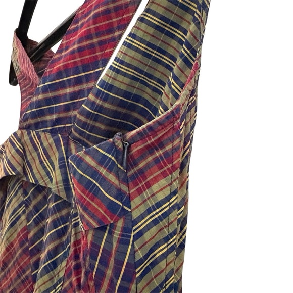 Donoratico By Ding Yong Plaid Fit & Flair Scoop Neck Short Dress Size Small - Picture 9 of 13